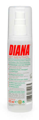 Sie sehen eine Packung DIANA Franzbranntwein mit Menthol Pumpspray +MENTHOL PUMP-SPRAY, 125 Milliliter, Produktbild: 01 DIANA Franzbranntwein mit Menthol Pumpspray +MENTHOL PUMP-SPRAY, 125 Milliliter, A-Nr.: 2574159 - 01