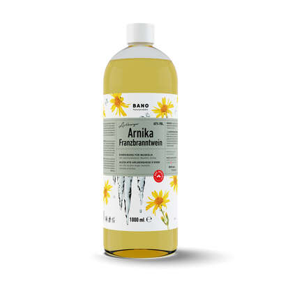 Sie sehen eine Packung Franzbranntwein Arnika, 1000 Milliliter, Produktbild: 01 Franzbranntwein Arnika, 1000 Milliliter, A-Nr.: 1774293 - 01
