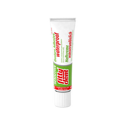 Sie sehen eine Packung fittydent sensitive Haftcreme 40g, 40 Gramm, Produktbild: 04 fittydent sensitive Haftcreme 40g, 40 Gramm, A-Nr.: 3435796 - 04