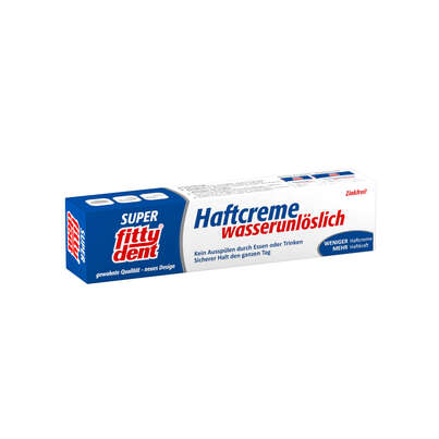 Sie sehen eine Packung fittydent Super Haftcreme 40g, 40 Gramm, Produktbild: 01 fittydent Super Haftcreme 40g, 40 Gramm, A-Nr.: 0772808 - 01