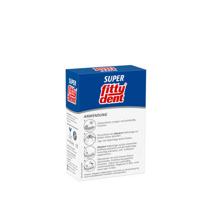 Sie sehen eine Packung fittydent Super Hafteinlagen comfort (20 Stk), 20 Stück, Produktbild: 02 fittydent Super Hafteinlagen comfort (20 Stk), 20 Stück, A-Nr.: 2162971 - 02