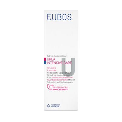 Sie sehen eine Packung EUBOS UREA 10% FUSSCR, 100 Milliliter, Produktbild: 03 EUBOS UREA 10% FUSSCR, 100 Milliliter, A-Nr.: 2971860 - 03