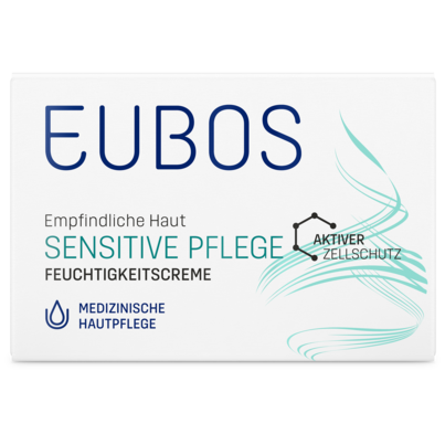 Sie sehen eine Packung Eubos Sensitive Pflege Feuchtigkeitscreme, 50 Milliliter, Produktbild: 03 Eubos Sensitive Pflege Feuchtigkeitscreme, 50 Milliliter, A-Nr.: 2168005 - 03
