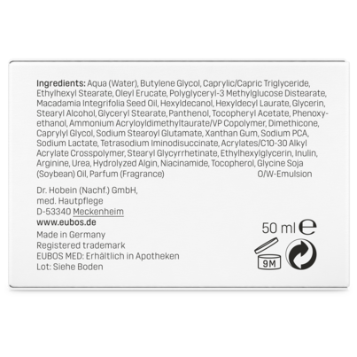 Sie sehen eine Packung Eubos Sensitive Pflege Feuchtigkeitscreme, 50 Milliliter, Produktbild: 05 Eubos Sensitive Pflege Feuchtigkeitscreme, 50 Milliliter, A-Nr.: 2168005 - 05
