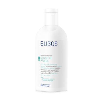 Sie sehen eine Packung Eubos Sensitiv Lotion Dermo Protectiv, Produktbild: 01 Eubos Sensitiv Lotion Dermo Protectiv, A-Nr.: 2490149 - 01