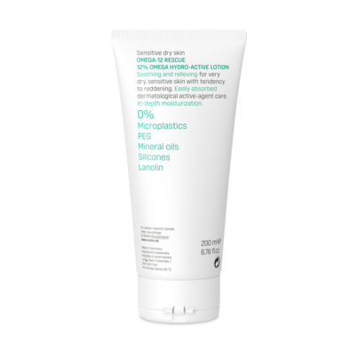 Sie sehen eine Packung Eubos Omega Hydrol Activ Lotion 12%, Produktbild: 02 Eubos Omega Hydrol Activ Lotion 12%, A-Nr.: 3998772 - 02