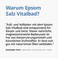 Sie sehen eine Packung Epsom Salz Vitalbad, 1000 Gramm, Produktbild: 02 Epsom Salz Vitalbad, 1000 Gramm, A-Nr.: 4325437 - 02