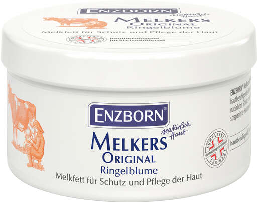 Sie sehen eine Packung Enzborn Melkfett EXTRA mit Ringelblume, 250 Milliliter, Produktbild: 01 Enzborn Melkfett EXTRA mit Ringelblume, 250 Milliliter, A-Nr.: 2246745 - 01