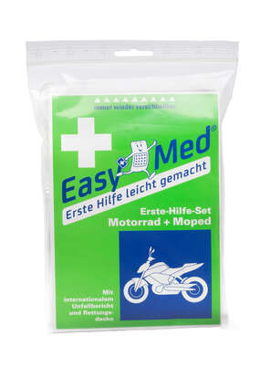 Sie sehen eine Packung EasyMed Erste Hilfe Set Motorrad, 1 Stück, Produktbild: 03 EasyMed Erste Hilfe Set Motorrad, 1 Stück, A-Nr.: 2285679 - 03