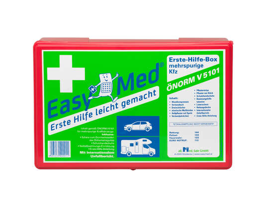 Sie sehen eine Packung EasyMed Autoapotheke ÖNorm V5101, 1 Stück, Produktbild: 03 EasyMed Autoapotheke ÖNorm V5101, 1 Stück, A-Nr.: 1752363 - 03