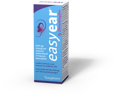 Sie sehen eine Packung easyear Ohrentropfen 7g, 7 Gramm, Produktbild: 03 easyear Ohrentropfen 7g, 7 Gramm, A-Nr.: 5183703 - 03