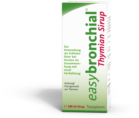 Sie sehen eine Packung easybronchial Thymian Sirup, 180 Milliliter, Produktbild: 02 easybronchial Thymian Sirup, 180 Milliliter, A-Nr.: 4213023 - 02