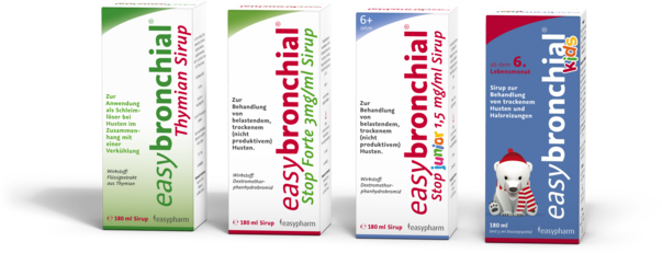 Sie sehen eine Packung easybronchial Thymian Sirup, 180 Milliliter, Produktbild: 03 easybronchial Thymian Sirup, 180 Milliliter, A-Nr.: 4213023 - 03