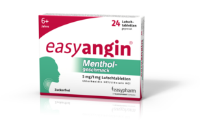 easyangin mit Mentholgeschmack 5mg/1mg Lutschtabletten, 24 Stück, A-Nr.: 3913706 - 01