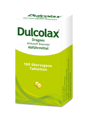 Sie sehen eine Packung Dulcolax® 5 mg Dragees, 100 Stück, Produktbild: 01 Dulcolax® 5 mg Dragees, 100 Stück, A-Nr.: 3512350 - 01