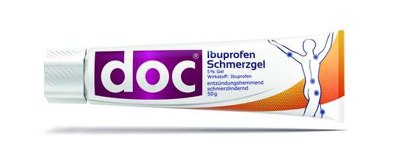 Sie sehen eine Packung DOC IBUPROFEN SCHMERZGEL 5%, 50 Gramm, Produktbild: 03 DOC IBUPROFEN SCHMERZGEL 5%, 50 Gramm, A-Nr.: 4586416 - 03
