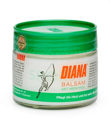 Sie sehen eine Packung Diana Balsam mit Menthol, 125 Milliliter, Produktbild: 04 Diana Balsam mit Menthol, 125 Milliliter, A-Nr.: 1361450 - 04