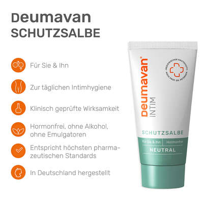 Sie sehen eine Packung Deumavan Schutzsalbe Neutral, 125 Milliliter, Produktbild: 05 Deumavan Schutzsalbe Neutral, 125 Milliliter, A-Nr.: 4114025 - 05