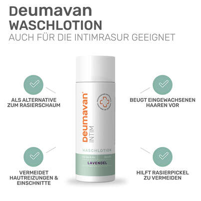 Sie sehen eine Packung Deumavan Waschlotion-Sensitive Lavendel, 200 Milliliter, Produktbild: 05 Deumavan Waschlotion-Sensitive Lavendel, 200 Milliliter, A-Nr.: 3455528 - 05