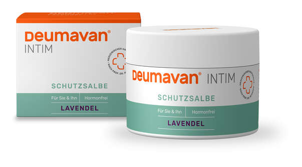 Sie sehen eine Packung Deumavan Schutzsalbe Lavendel, 100 Milliliter, Produktbild: 01 Deumavan Schutzsalbe Lavendel, 100 Milliliter, A-Nr.: 3455480 - 01