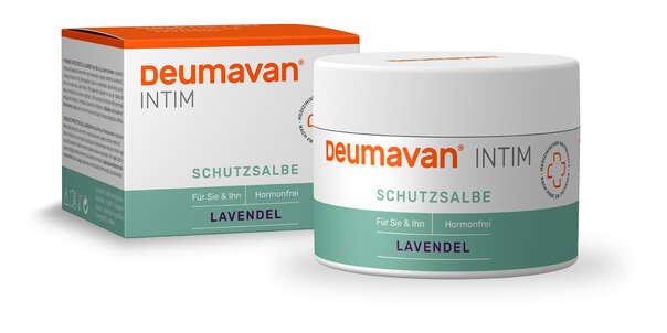 Sie sehen eine Packung Deumavan Schutzsalbe Lavendel, 100 Milliliter, Produktbild: 02 Deumavan Schutzsalbe Lavendel, 100 Milliliter, A-Nr.: 3455480 - 02