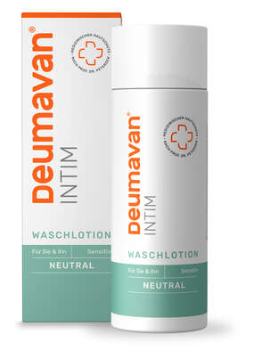 Sie sehen eine Packung Deumavan Waschlotion-Sensitive Neutral, 200 Milliliter, Produktbild: 01 Deumavan Waschlotion-Sensitive Neutral, 200 Milliliter, A-Nr.: 4169173 - 01