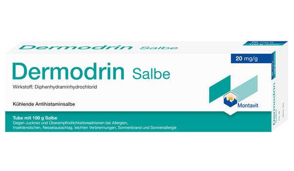 Sie sehen eine Packung Dermodrin Salbe, 100 Gramm, Produktbild: 01 Dermodrin Salbe, 100 Gramm, A-Nr.: 0015289 - 01