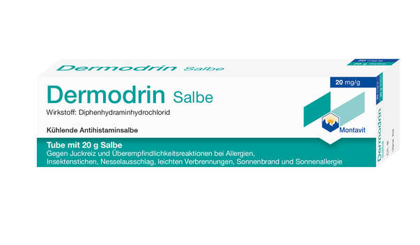 Sie sehen eine Packung Dermodrin Salbe, 20 Gramm, Produktbild: 01 Dermodrin Salbe, 20 Gramm, A-Nr.: 0015272 - 01
