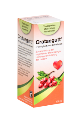 Sie sehen eine Packung Crataegutt® Flüssigkeit zum Einnehmen, 100 Milliliter, Produktbild: 01 Crataegutt® Flüssigkeit zum Einnehmen, 100 Milliliter, A-Nr.: 4210289 - 01
