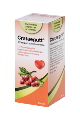 Sie sehen eine Packung Crataegutt® Flüssigkeit zum Einnehmen, 250 Milliliter, Produktbild: 02 Crataegutt® Flüssigkeit zum Einnehmen, 250 Milliliter, A-Nr.: 4210295 - 02