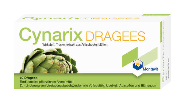 Sie sehen eine Packung Cynarix Dragees, 60 Stück, Produktbild: 01 Cynarix Dragees, 60 Stück, A-Nr.: 0013824 - 01