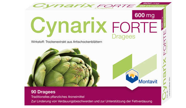 Sie sehen eine Packung Cynarix Forte Dragees, 90 Stück, Produktbild: 01 Cynarix Forte Dragees, 90 Stück, A-Nr.: 3929736 - 01