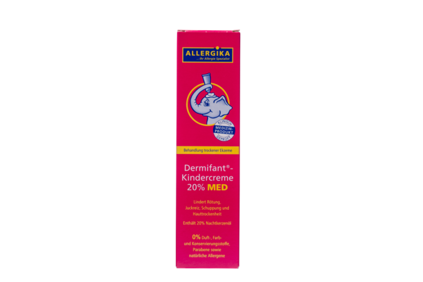 Sie sehen eine Packung Dermifant®-Kindercreme 20% MED, 100 Milliliter, Produktbild: 01 Dermifant®-Kindercreme 20% MED, 100 Milliliter, A-Nr.: 3258420 - 01