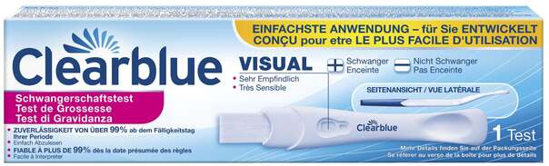 Clearblue visual Schwangerschafts-Frühtest, 1 Stück, A-Nr.: 3117116 - 01