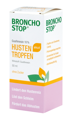 Bronchostop Guaifenesin 10% akut Tropfen, 50 Milliliter, A-Nr.: 3916952 - 01