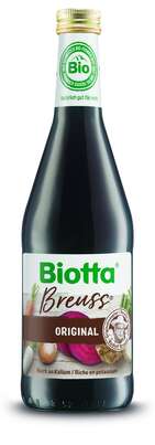 Sie sehen eine Packung Biotta Breuss Original Bio, 500 Milliliter, Produktbild: 01 Biotta Breuss Original Bio, 500 Milliliter, A-Nr.: 4247878 - 01