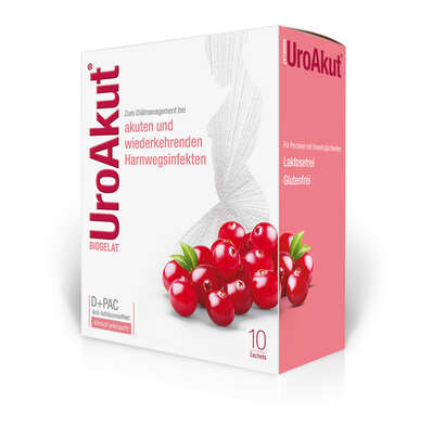 Biogelat UroAkut D-Mannose plus Cranberry, 10 Stück, A-Nr.: 4333052 - 01