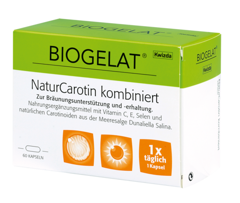 Biogelat Naturcarotin kombiniert, 60 Stück, A-Nr.: 4084778 - 01
