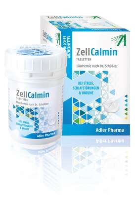 Sie sehen eine Packung Adler Zell CalminTbl. Biochemie nach Dr. Schüßler, 100 Gramm, Produktbild: 01 Adler Zell CalminTbl. Biochemie nach Dr. Schüßler, 100 Gramm, A-Nr.: 4104334 - 01