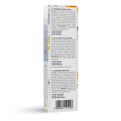 Sie sehen eine Packung Arlberger Arnika Gelee 60ml, 60 Milliliter, Produktbild: 03 Arlberger Arnika Gelee 60ml, 60 Milliliter, A-Nr.: 0545863 - 03