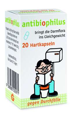 Sie sehen eine Packung Antibiophilus Hartkapseln, 20 Stück, Produktbild: 01 Antibiophilus Hartkapseln, 20 Stück, A-Nr.: 0002973 - 01
