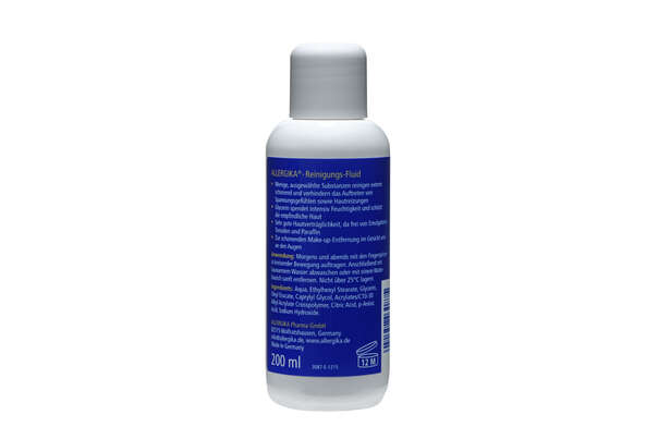 Sie sehen eine Packung Allergika Reinigungsfluid 200ml, 200 Milliliter, Produktbild: 01 Allergika Reinigungsfluid 200ml, 200 Milliliter, A-Nr.: 3258408 - 01