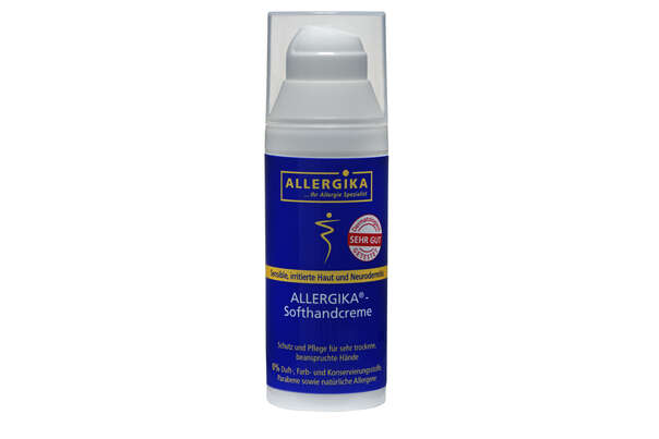Sie sehen eine Packung Allergika Softhandcreme, 50 Milliliter, Produktbild: 02 Allergika Softhandcreme, 50 Milliliter, A-Nr.: 3377745 - 02