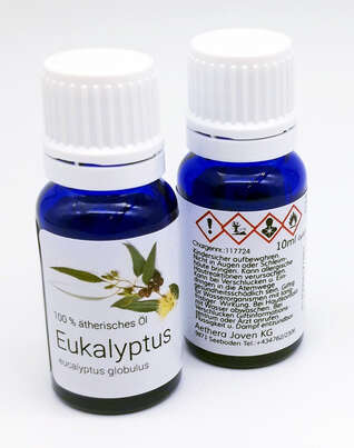Sie sehen eine Packung Aethera Eucalyptusöl, 10 Milliliter, Produktbild: 02 Aethera Eucalyptusöl, 10 Milliliter, A-Nr.: 2981396 - 02