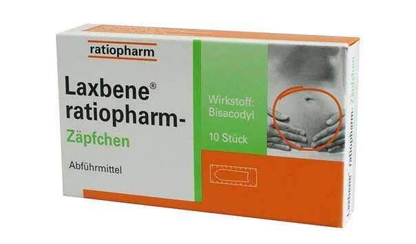 Sie sehen eine Packung Laxbene® Zäpfchen, 10 Stück, Produktbild: 01 Laxbene® Zäpfchen, 10 Stück, A-Nr.: 0177477 - 01