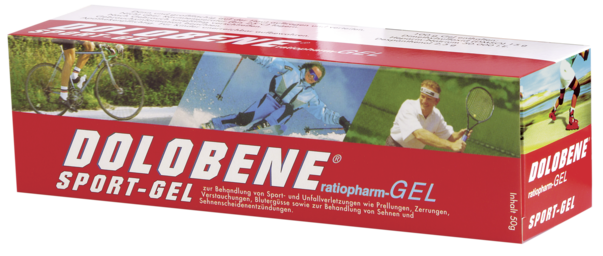 Sie sehen eine Packung Dolobene® ratiopharm Sport-Gel, 50 Gramm, Produktbild: 01 Dolobene® ratiopharm Sport-Gel, 50 Gramm, A-Nr.: 1311096 - 01