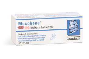 Mucobene® 600 mg lösbare Tabletten, 10 Stück, A-Nr.: 1342470 - 01