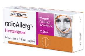 ratioAllerg® Filmtabletten, 20 Stück, A-Nr.: 2433631 - 01