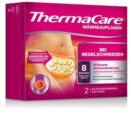 Sie sehen eine Packung ThermaCare® Regelschmerz 2 Stk., 2 Stück, Produktbild: 01 ThermaCare® Regelschmerz 2 Stk., 2 Stück, A-Nr.: 4942911 - 01