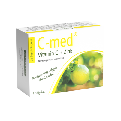 C-Med Vitamin C + Zink Depotkapseln, 30 Stück, A-Nr.: 3252989 - 01